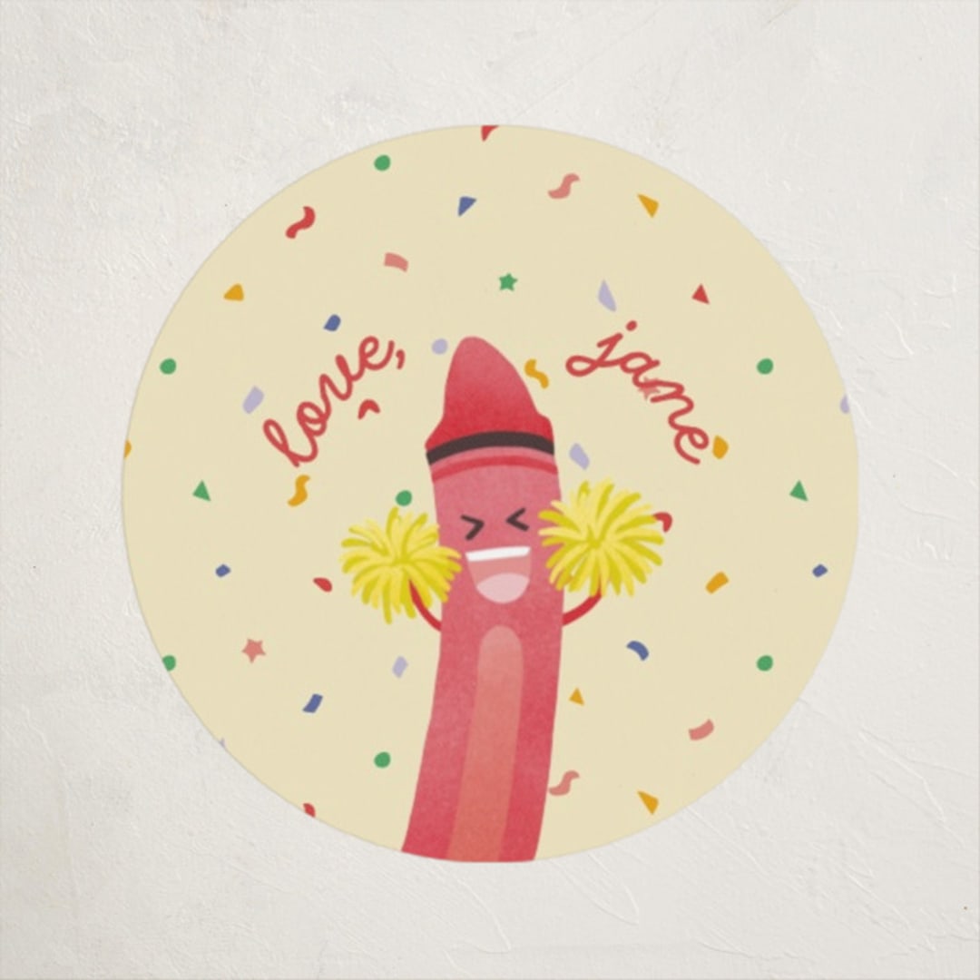 "So Cray On" - Custom Stickers in Melon by Kim Thoa - Front