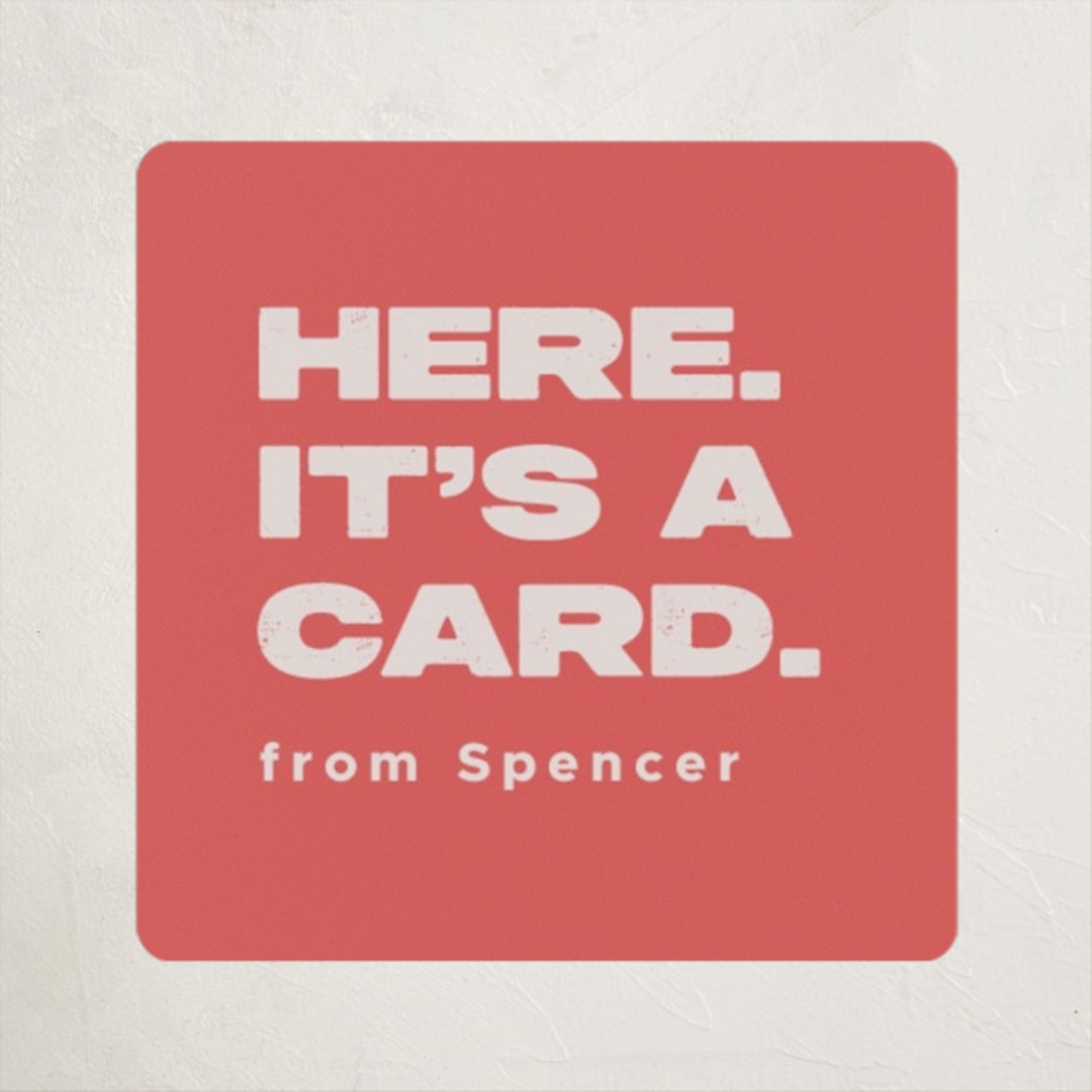 "Just a card" - Custom Stickers in Melon by Lea Delaveris - Front