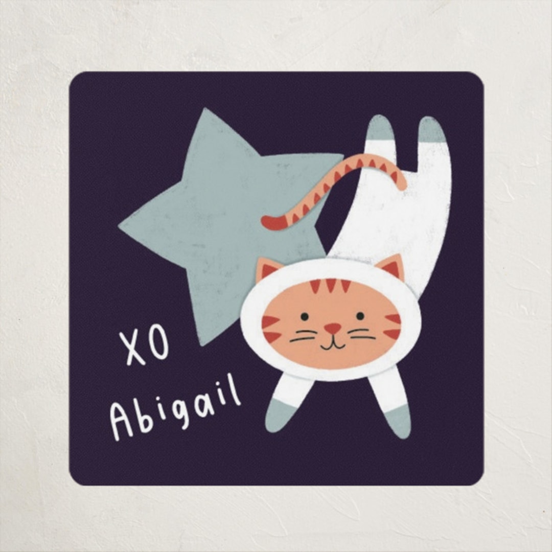 "Meowtt of This World" - Custom Stickers in Pool by JeAnna Casper - Front