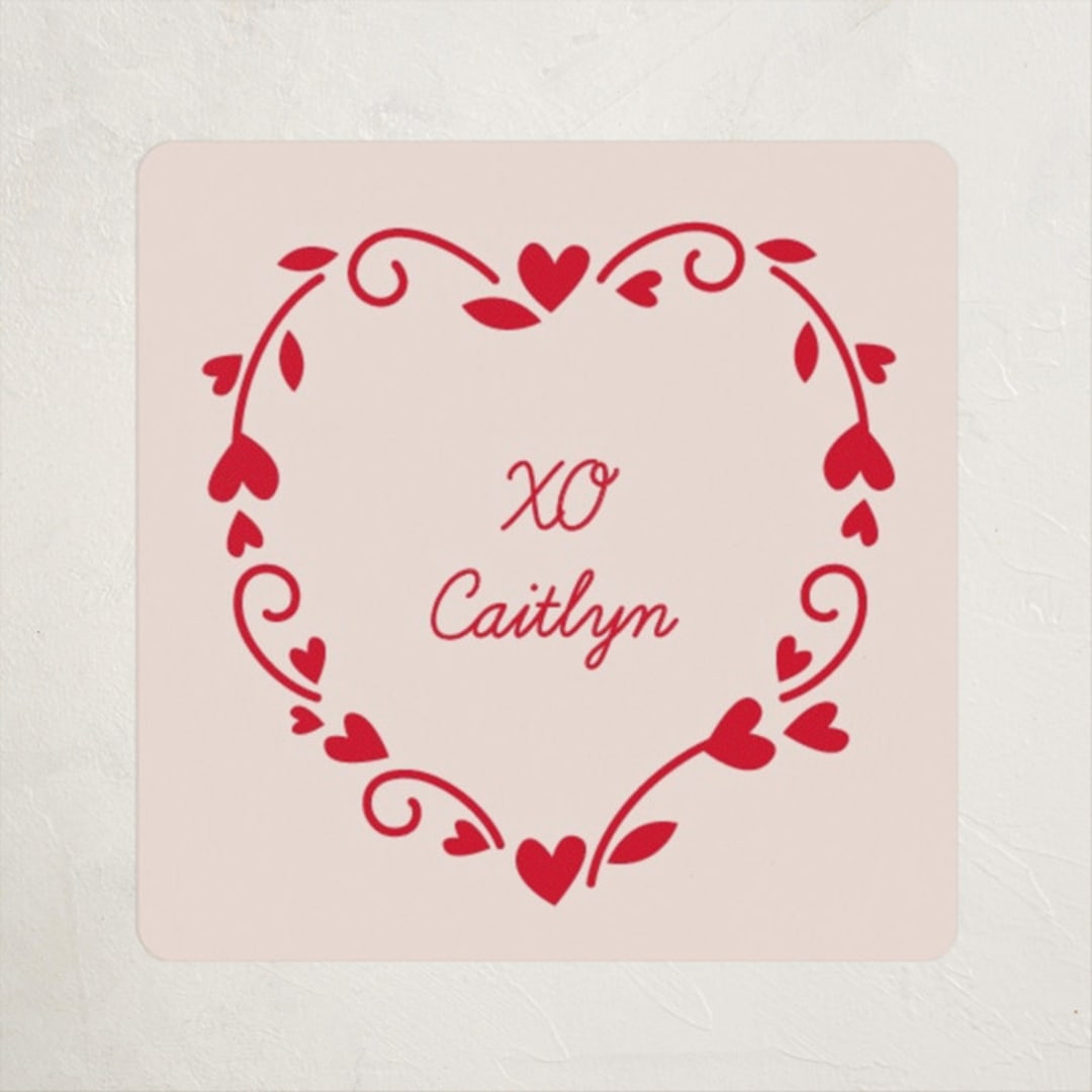 "Blooming Hearts" - Custom Stickers in Sorbet by letterfix - Front