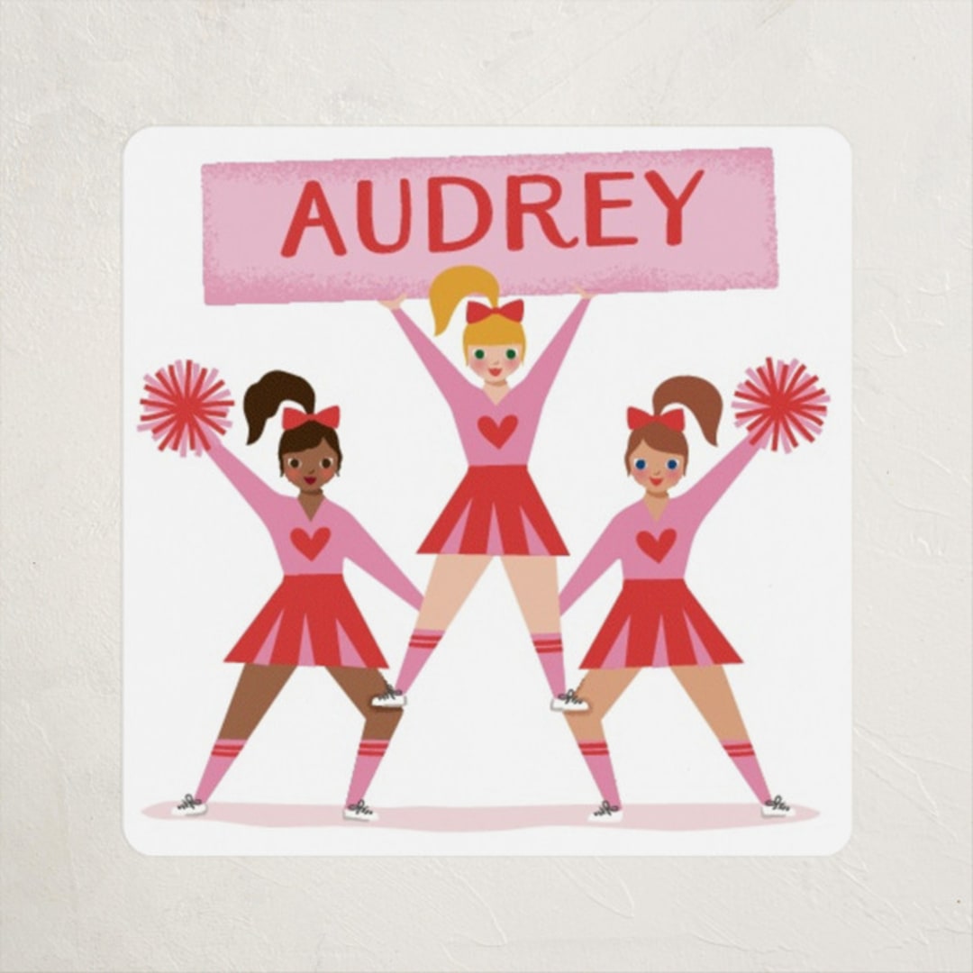 "Valentine cheer" - Custom Stickers in Cherry by Karidy Walker - Front