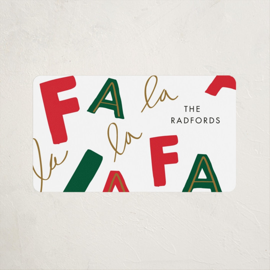 "Fa La Llama" - Custom Stickers in Snow by Baumbirdy - Front