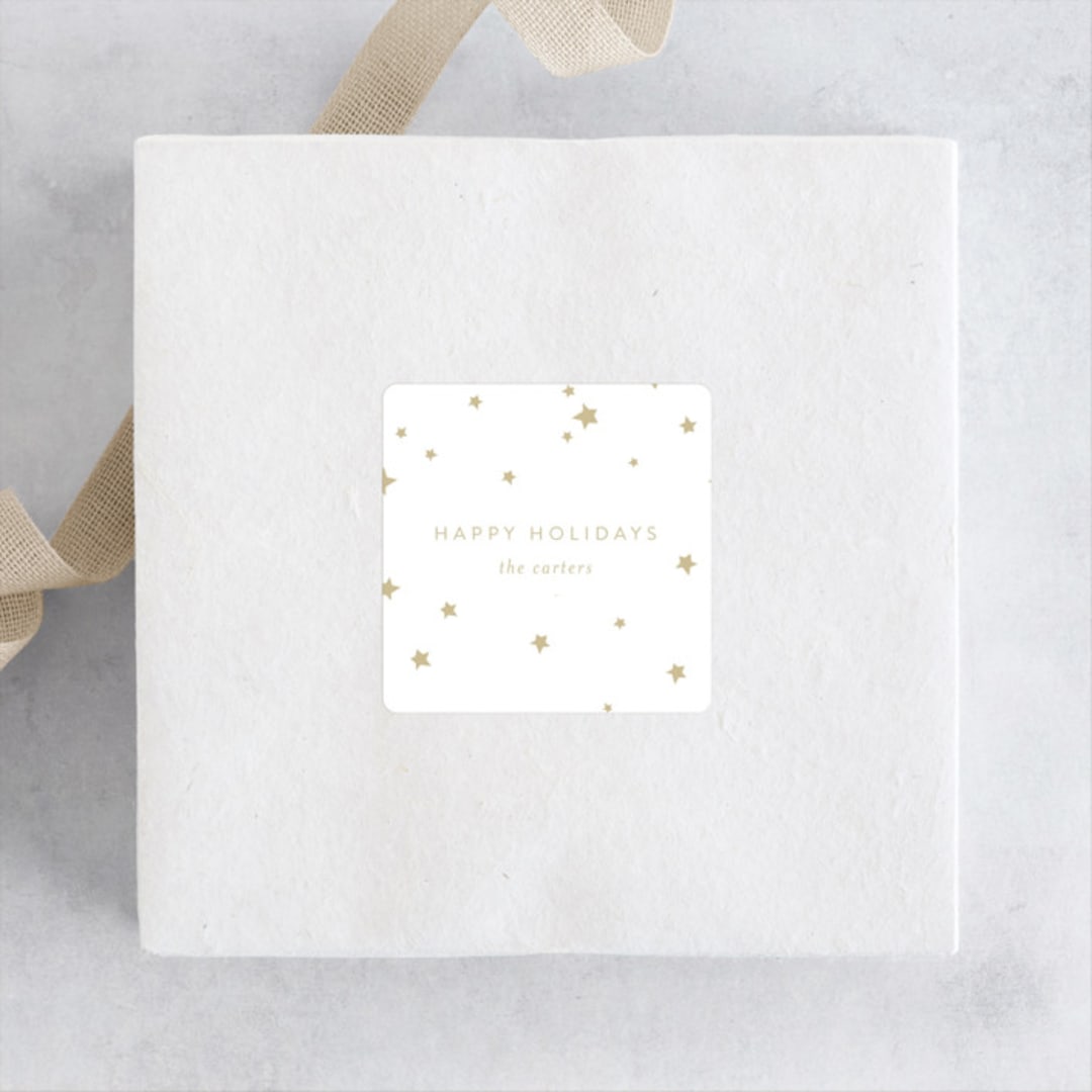 "Starry Celebration" - Custom Stickers in Gold by Lori Wemple - Front