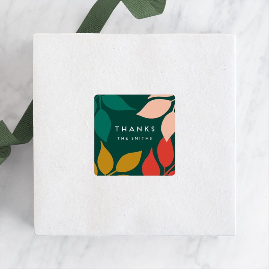 "Mod Leaves" - Custom Stickers in Festive by Genna Blackburn - Front