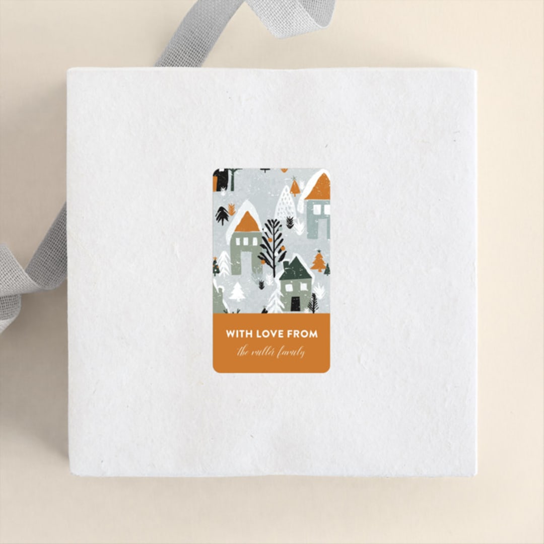"Festive Village" - Custom Stickers in Snow by Iveta Angelova - Front