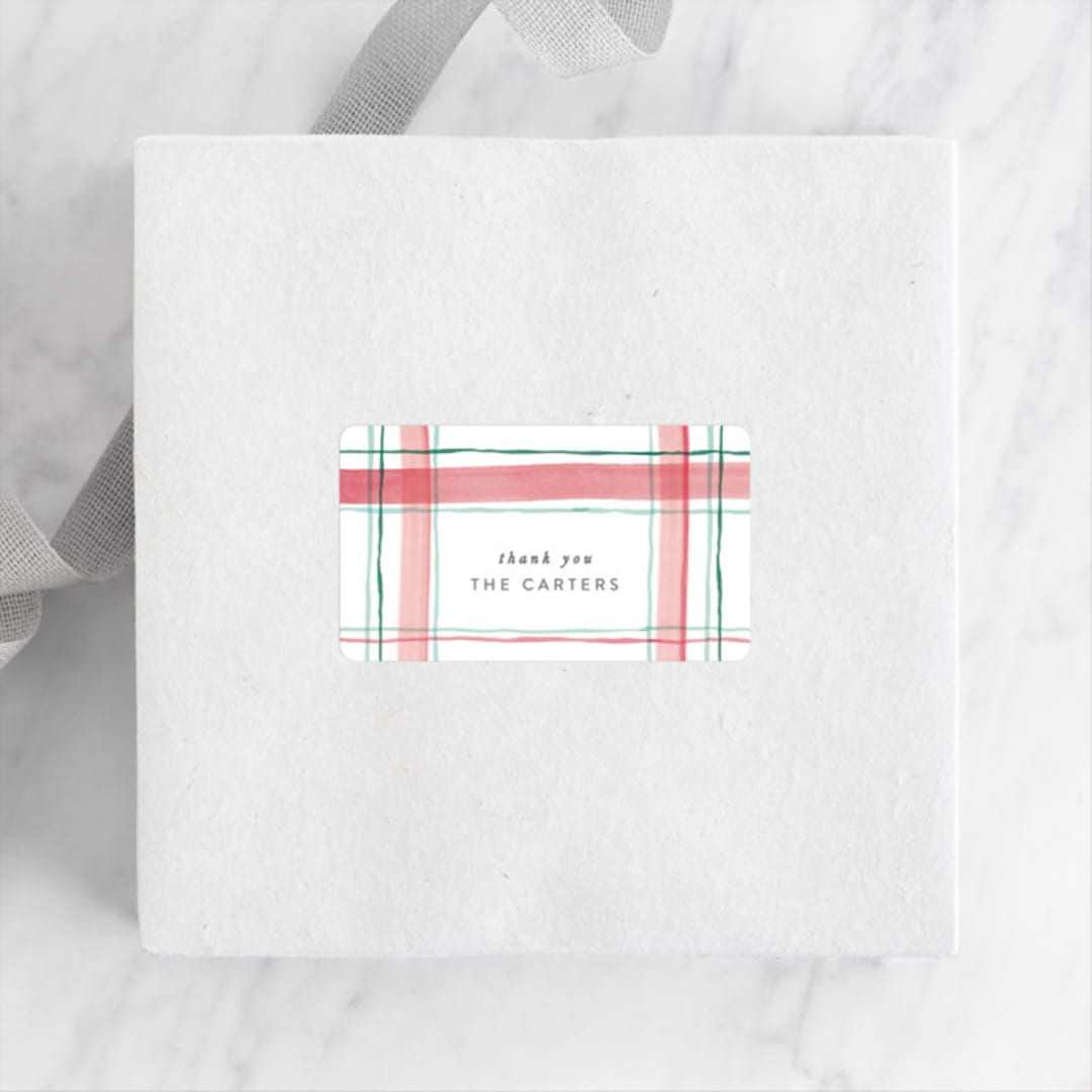 "Fun plaid" - Custom Stickers in Plaid by Creo Study - Front