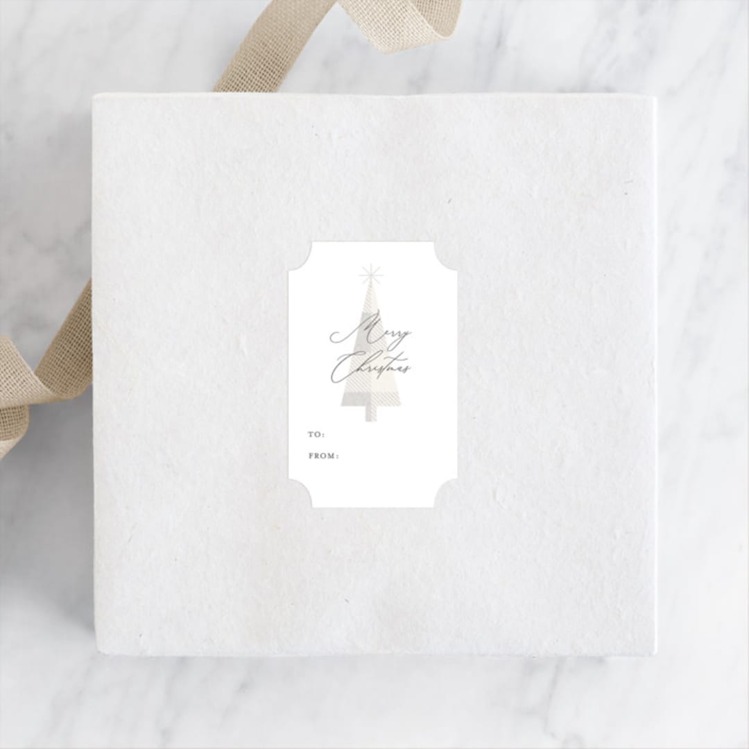 "gingham stars" - Custom Stickers in Buttercream by Carolyn Nicks - Front