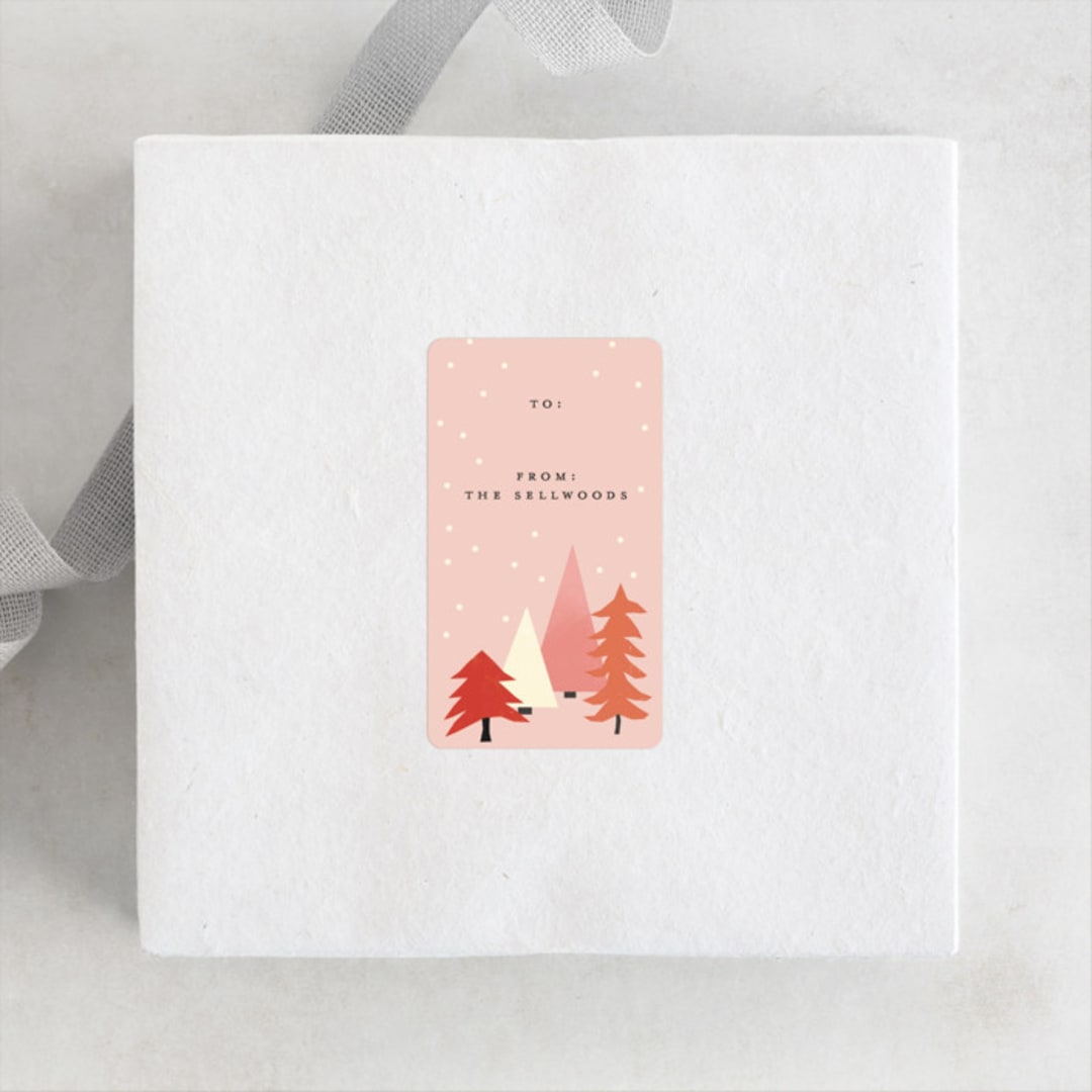 "Tree Lot" - Custom Stickers in Peach by Morgan Kendall - Front