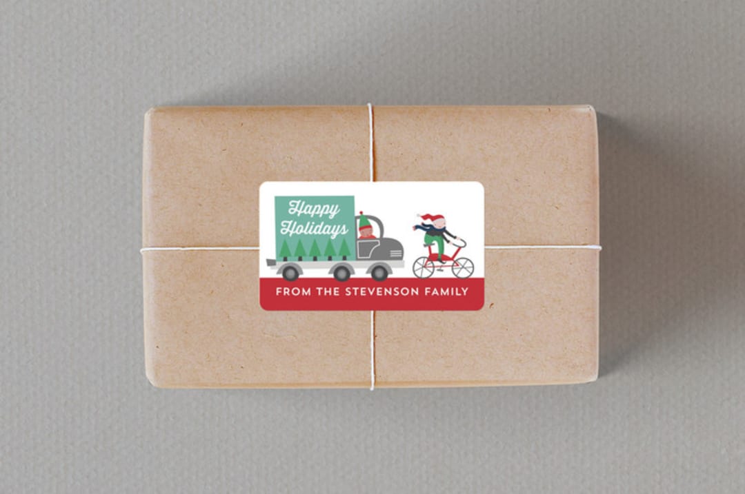 "Christmas Pick Me Up" - Custom Stickers in Snow by Danielle Hartgers - Front