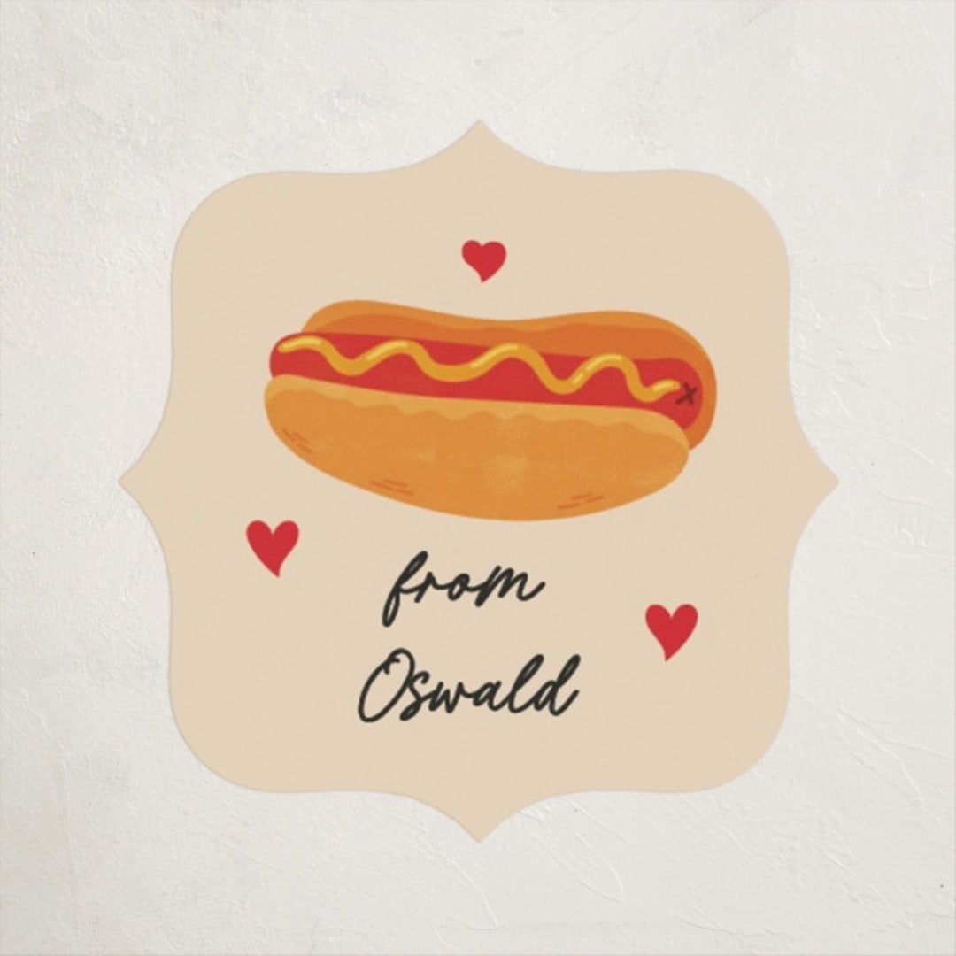 "Hot Dog" - Custom Stickers in Vanilla by Sherley Ferreira - Front