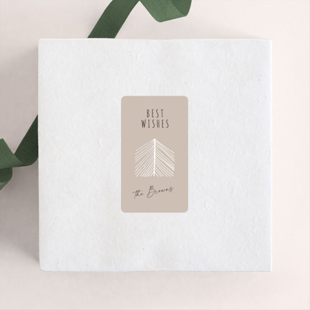 "line forest II" - Custom Stickers in Latte by Anastasia Makarova - Front