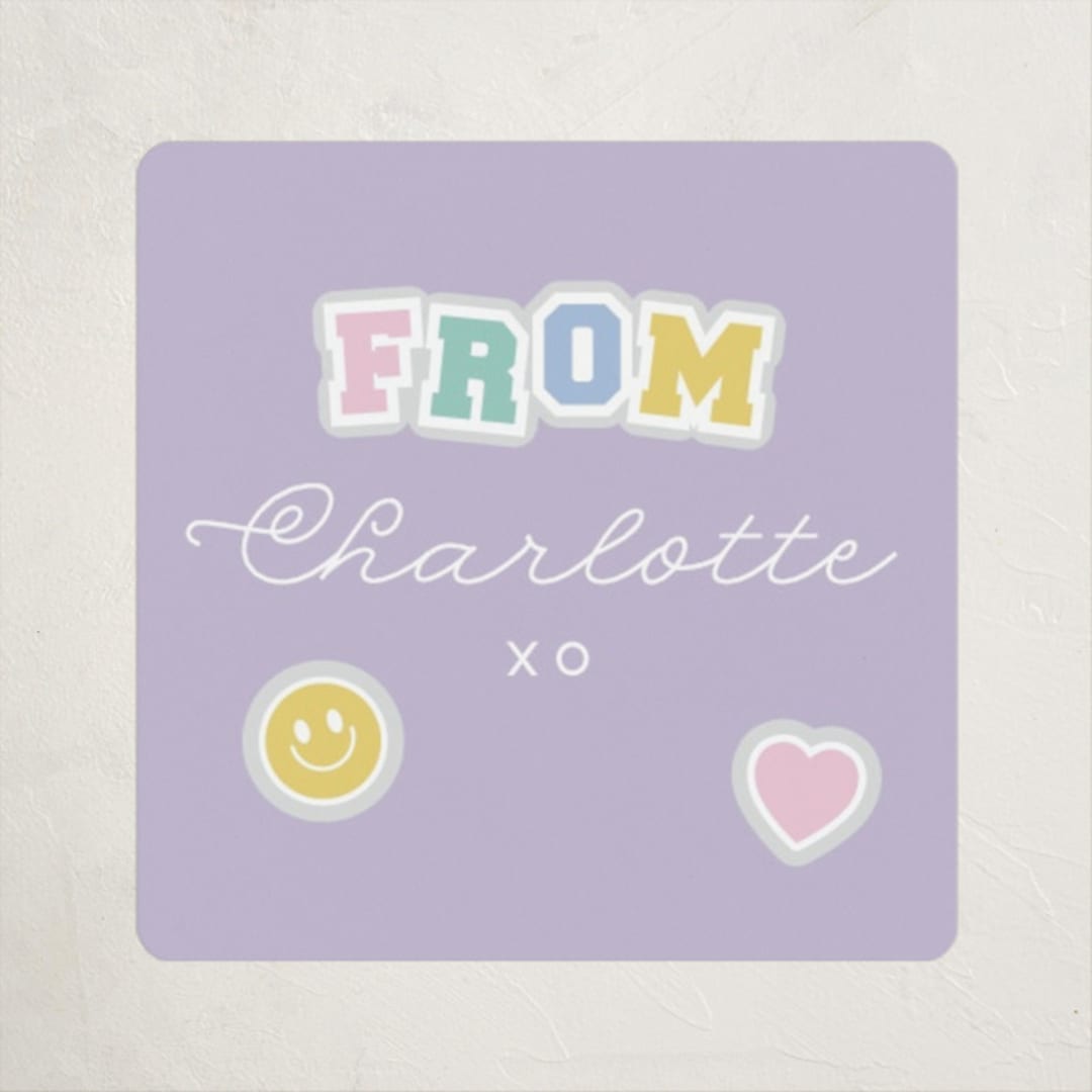 "Trusty Side Zip" - Custom Stickers in Lavender by Hudson meet Rose - Front