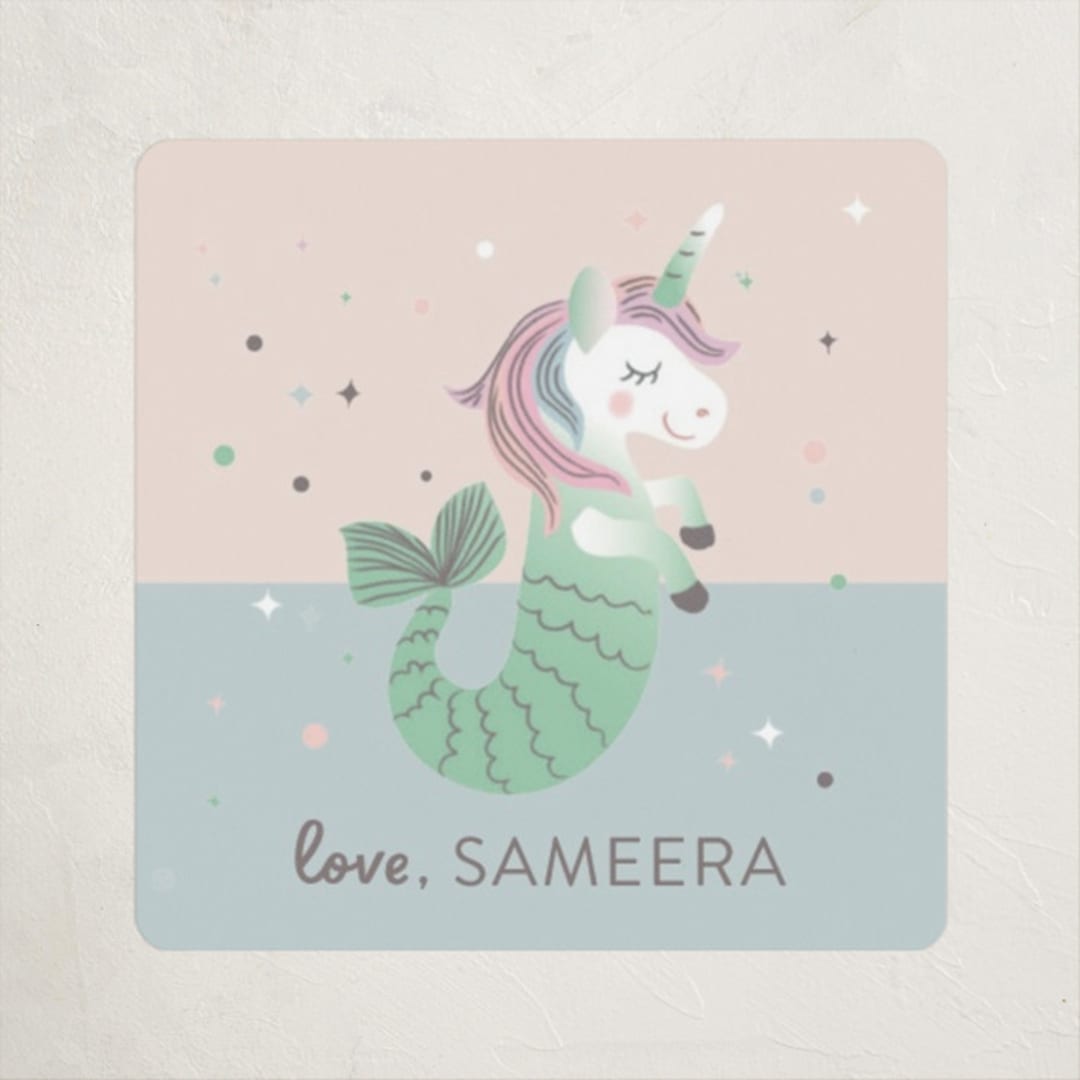 "magical friend" - Custom Stickers in Mint by Kanika Mathur - Front