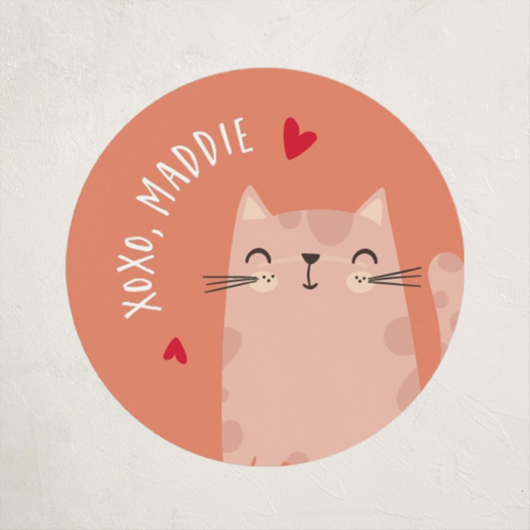"Purrfect..." - Custom Stickers in Candy by Vera Lim - Front