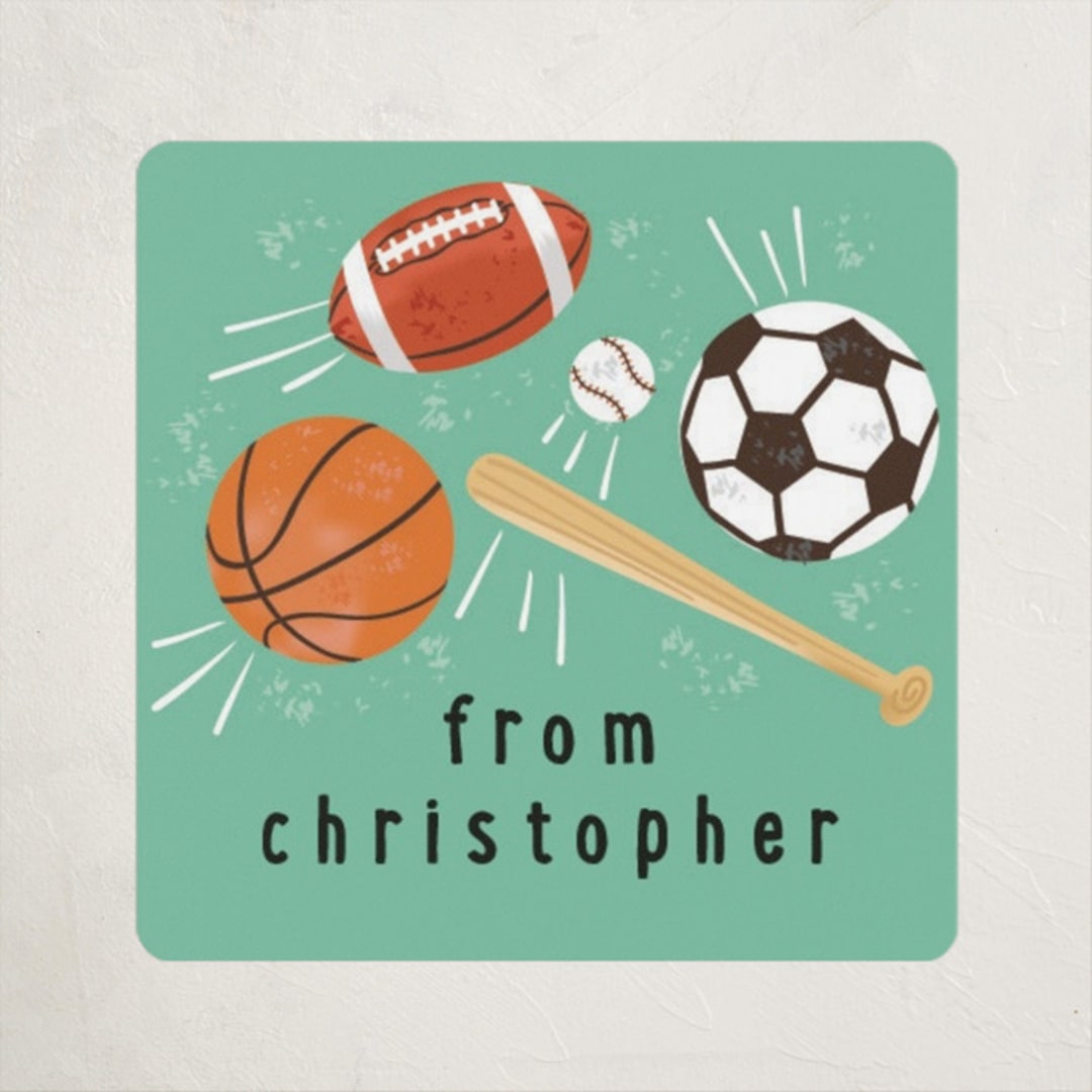 "Great Sport" - Custom Stickers in Grass by Jennifer Holbrook - Front