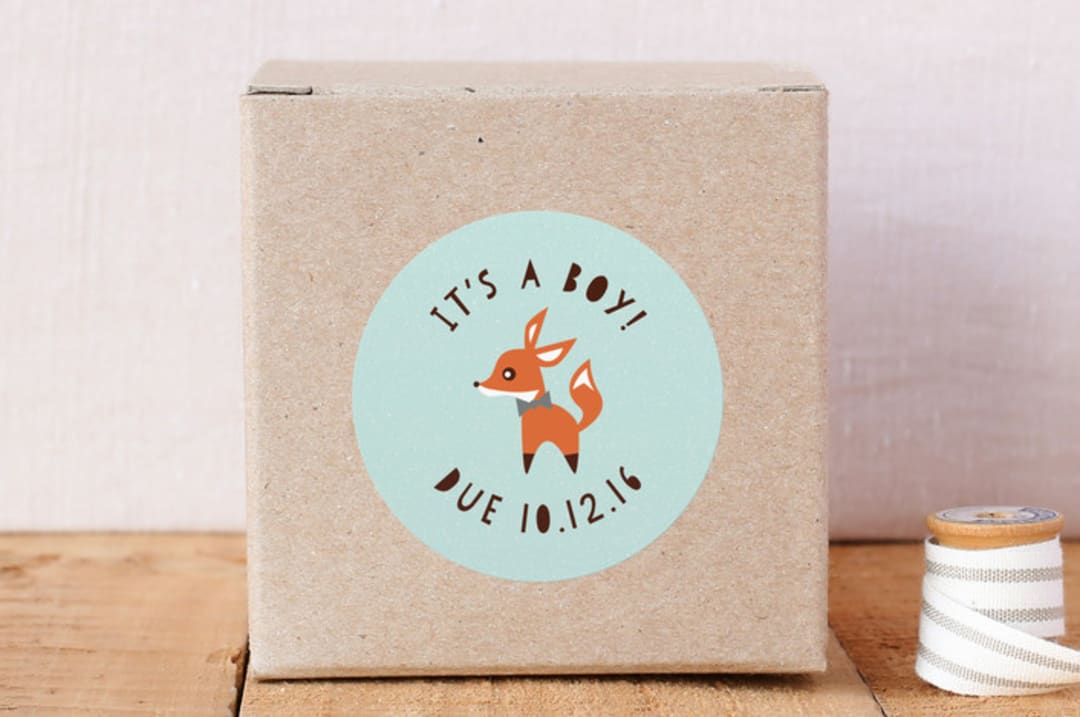 "Little Fox" - Custom Stickers in Powder by Olivia Raufman - Front