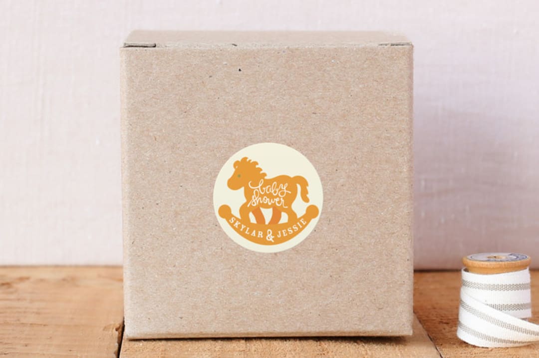 "Rockabye" - Custom Stickers in Tangerine by Betta - Front