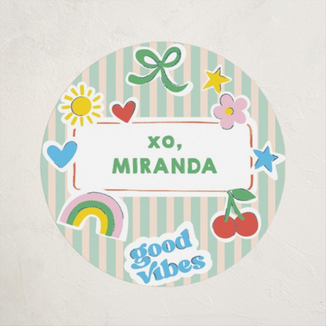 "lets stick together" - Custom Stickers in Wasabi by Creo Study - Front