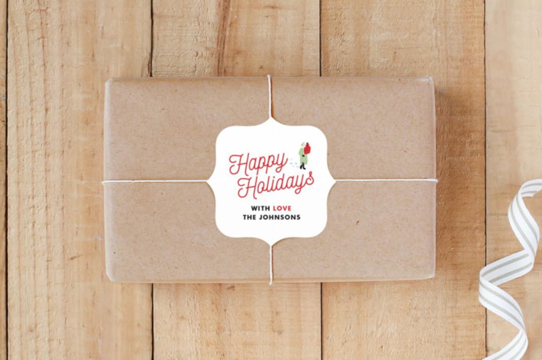 "Holiday Hustle" - Custom Stickers in Snow Day by Patrice Horvath - Front
