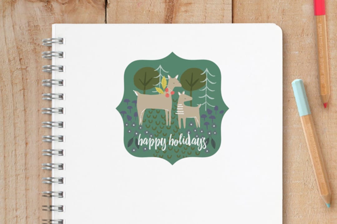 "Bonney Woods" - Custom Stickers in Forest by Cindy Willingham - Front