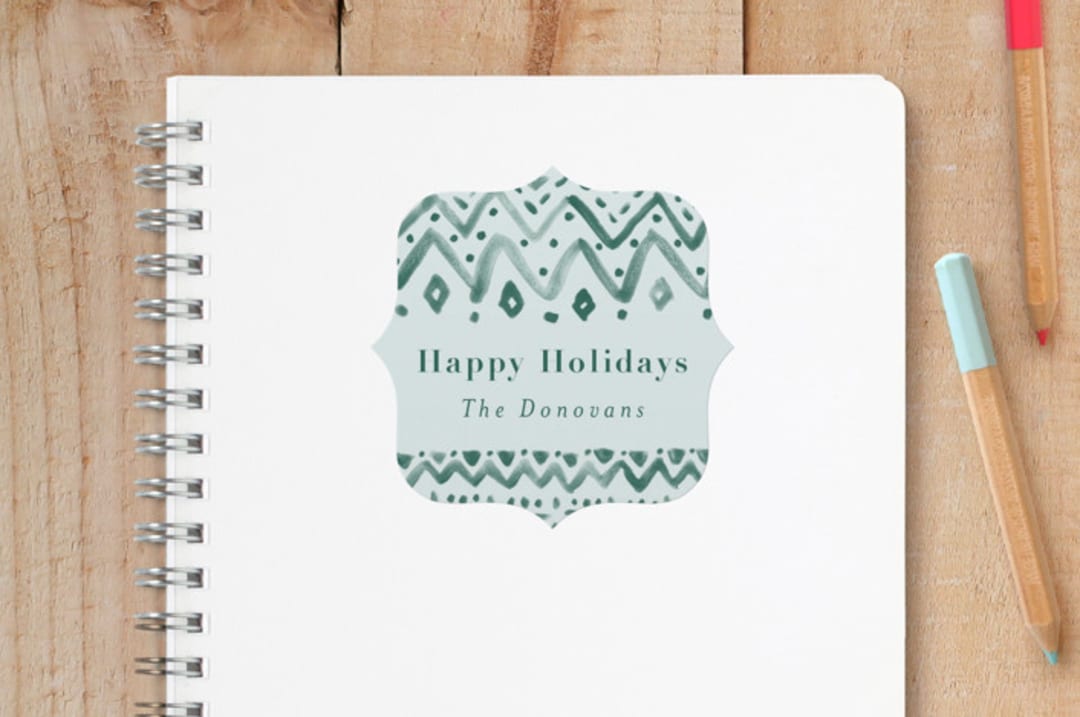 "Sweater pattern" - Custom Stickers in Mint by Susanne Kasielke - Front