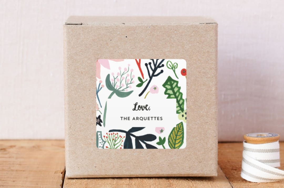 "Poinsettia Pretty In Pink" - Custom Stickers in Winter Garden by Erika Firm - Front