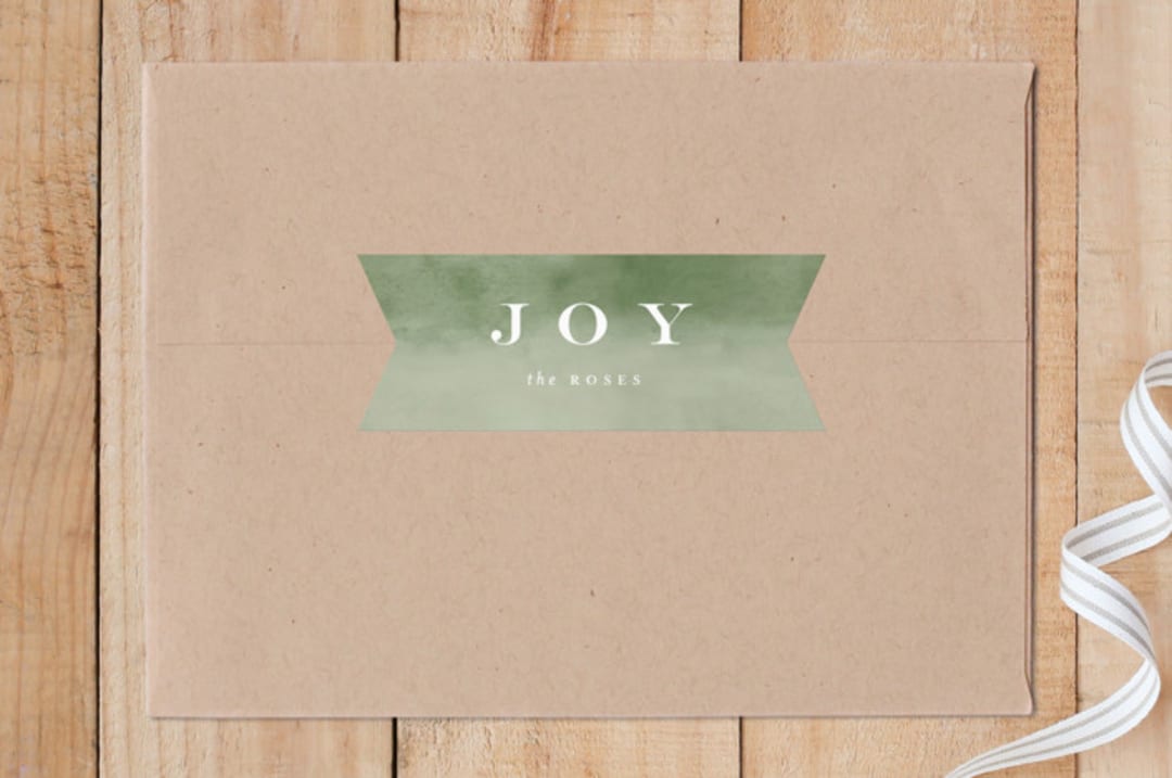 "Mistletoe Kiss" - Custom Stickers in Leaf by Lori Wemple - Front