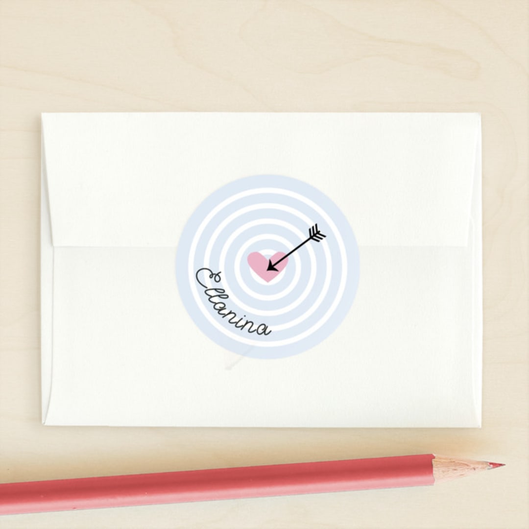 "Circle Maze" - Custom Stickers in Aqua by Ro Pacifico - Front