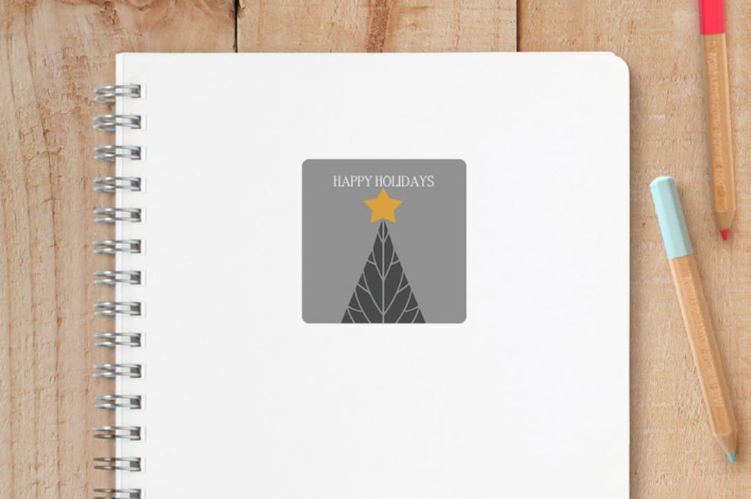 "Light Up" - Custom Stickers in Comfort Grey by Debra Pruskowski - Front