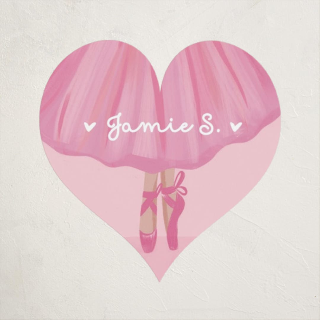 "Heart Twirl" - Custom Stickers in Blush by Gina Grittner - Front