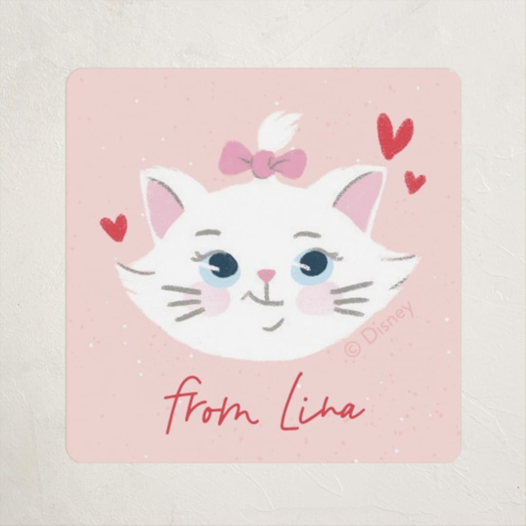 "Disney's Aristocats Adorable Marie" - Custom Stickers in Rose by Leia Matt - Front