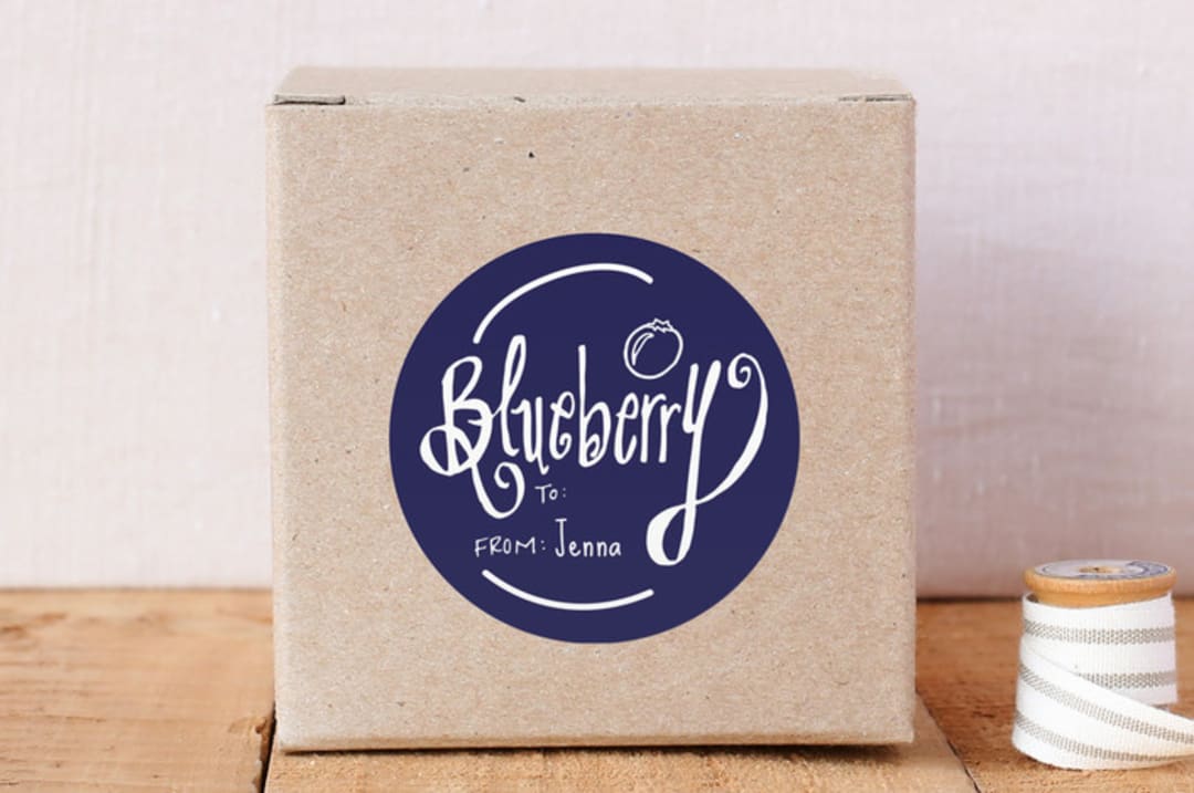 "Blueberry" - Custom Stickers in Blueberry by KirstenEva - Front
