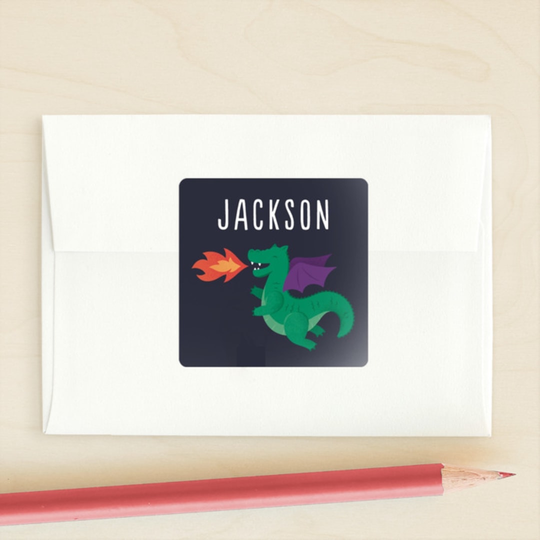"Dragon" - Custom Stickers in Mystic by Kacey Kendrick Wagner - Front