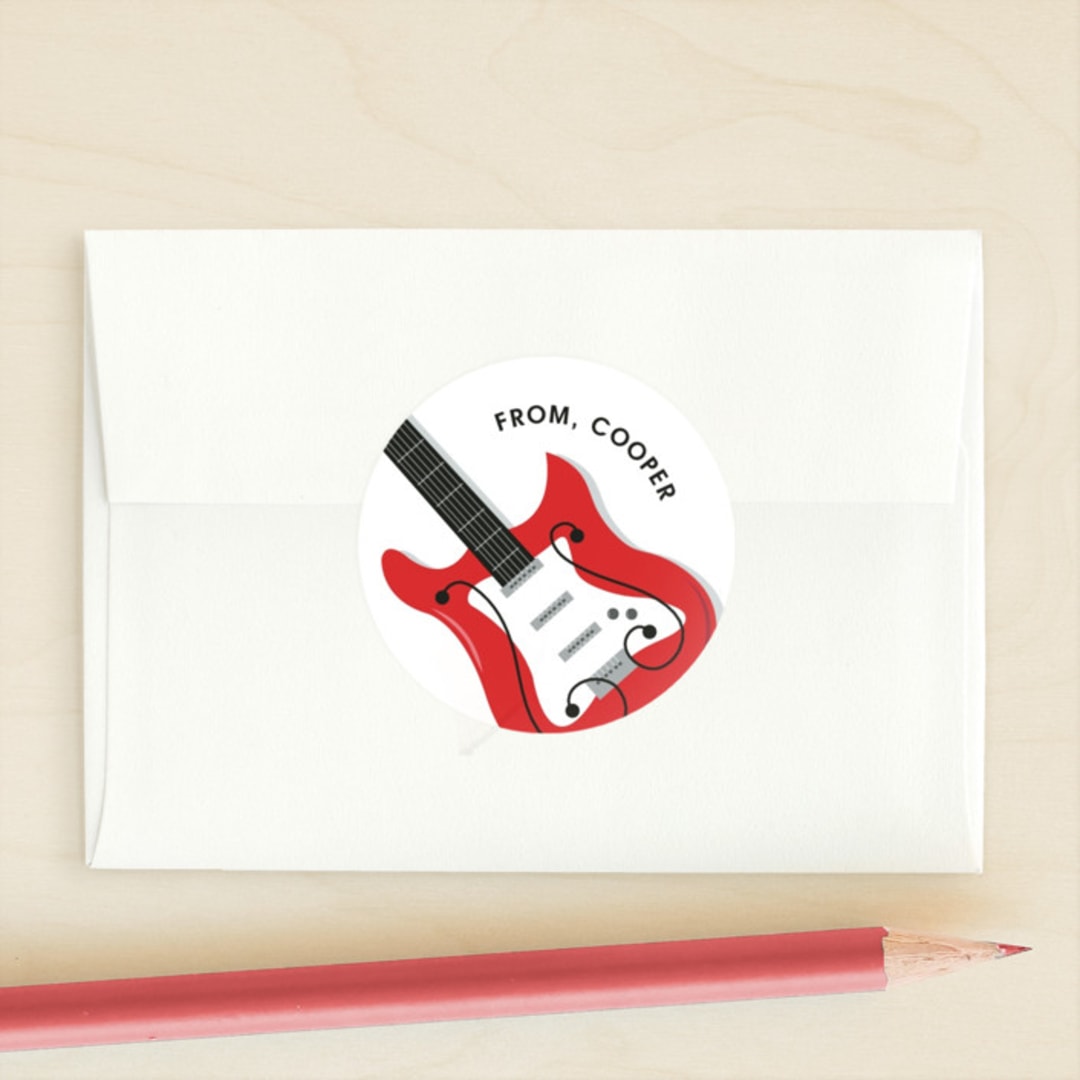 "Rock My World" - Custom Stickers in Cherry by Olivia Goree - Front