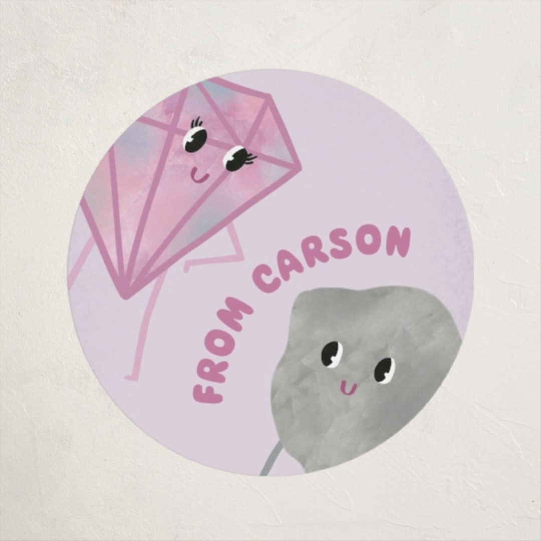 "Rockin' Gem" - Custom Stickers in Opal by Carolyn Kach - Front