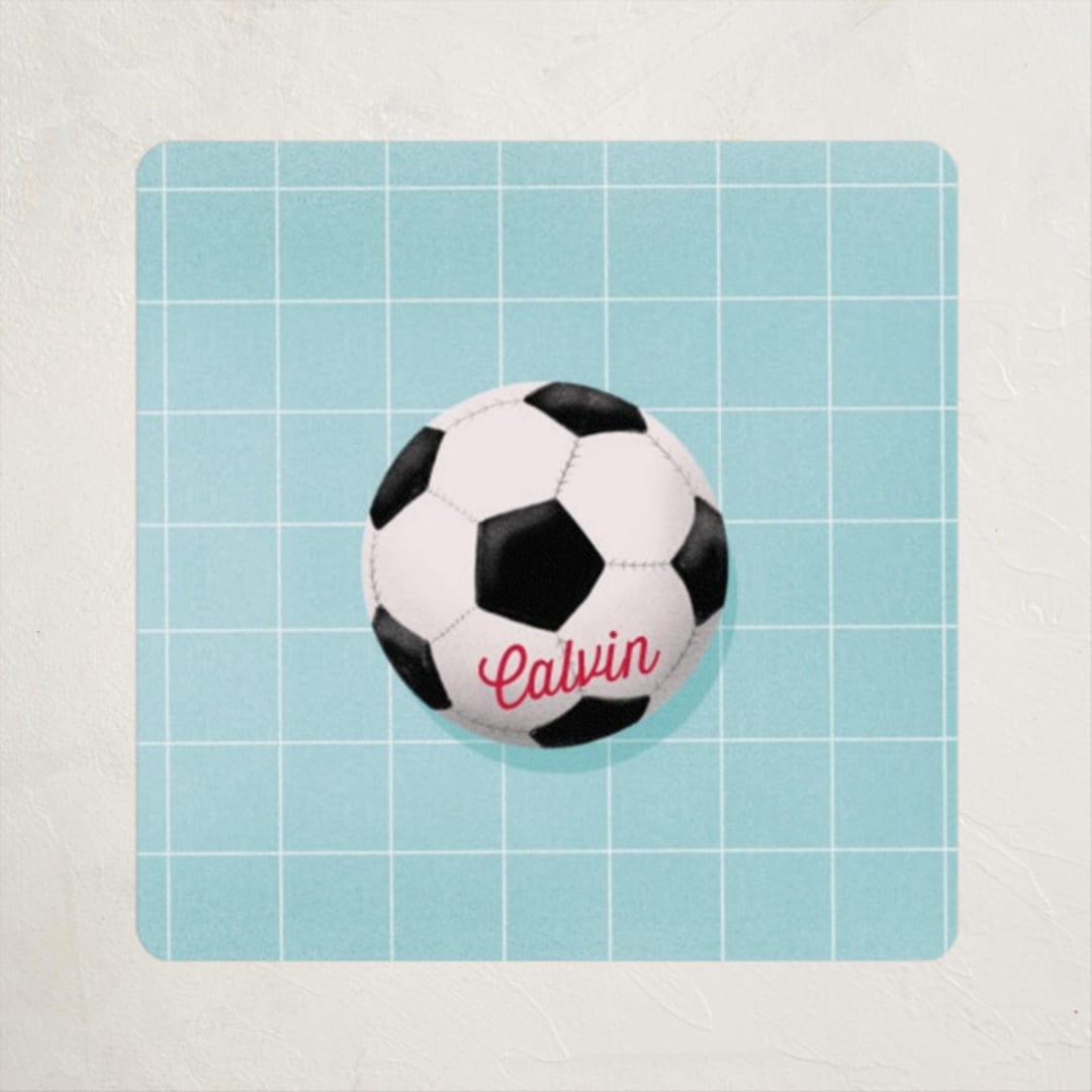 "Have a Kickin' Valentines" - Custom Stickers in Powder Blue by Meagan Griffin - Front