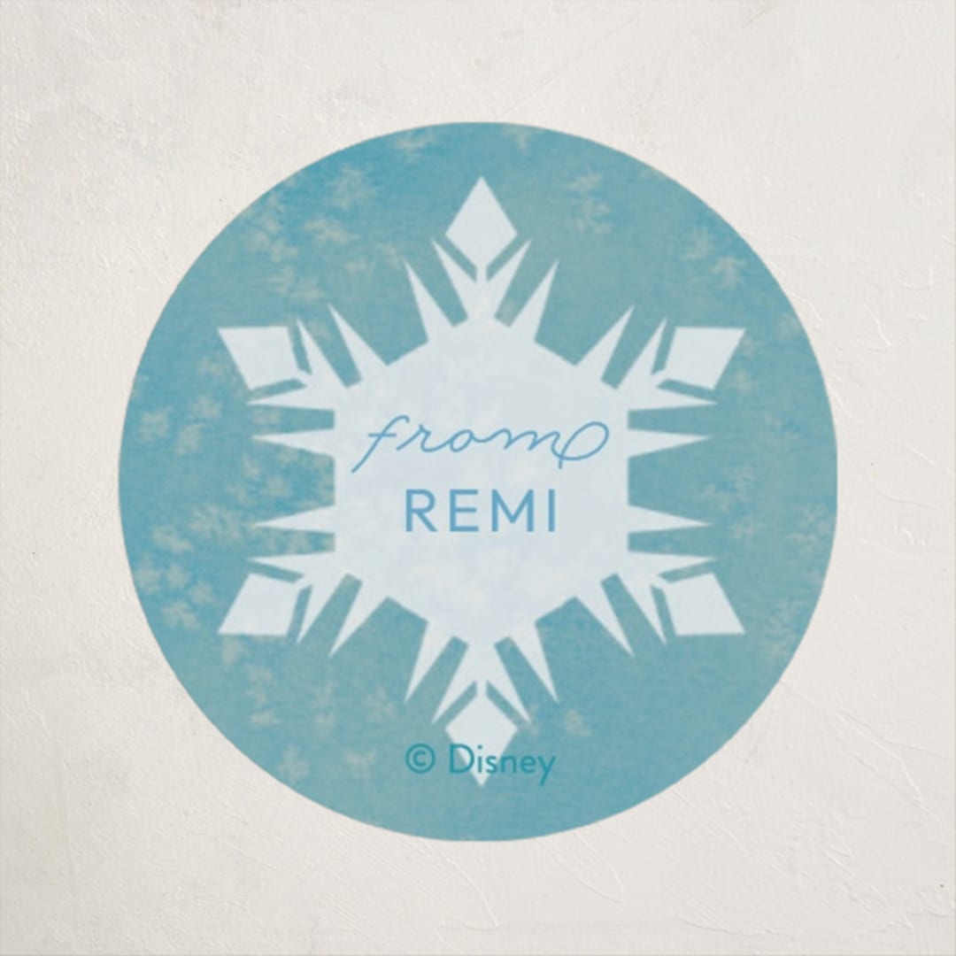 "Disney's Elsa Snowflake Valentine" - Custom Stickers in Turquoise by Holly Whitcomb - Front