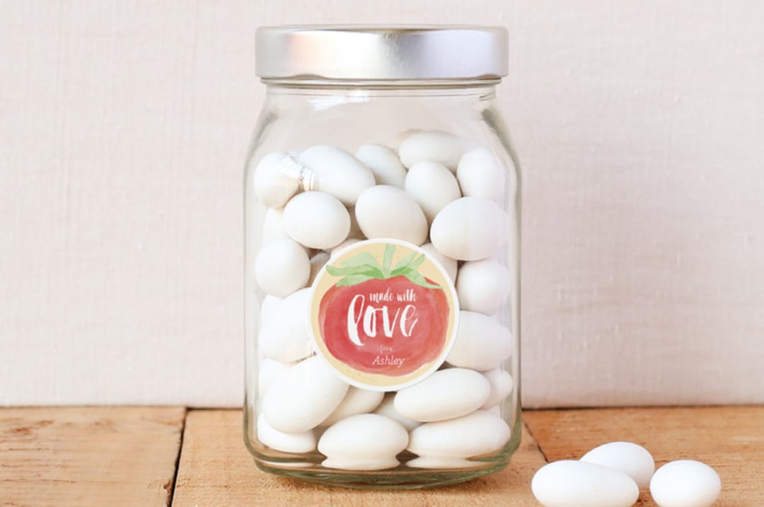 "Made with Love Sticker" - Custom Stickers in Honey by My Splendid Summer - Front