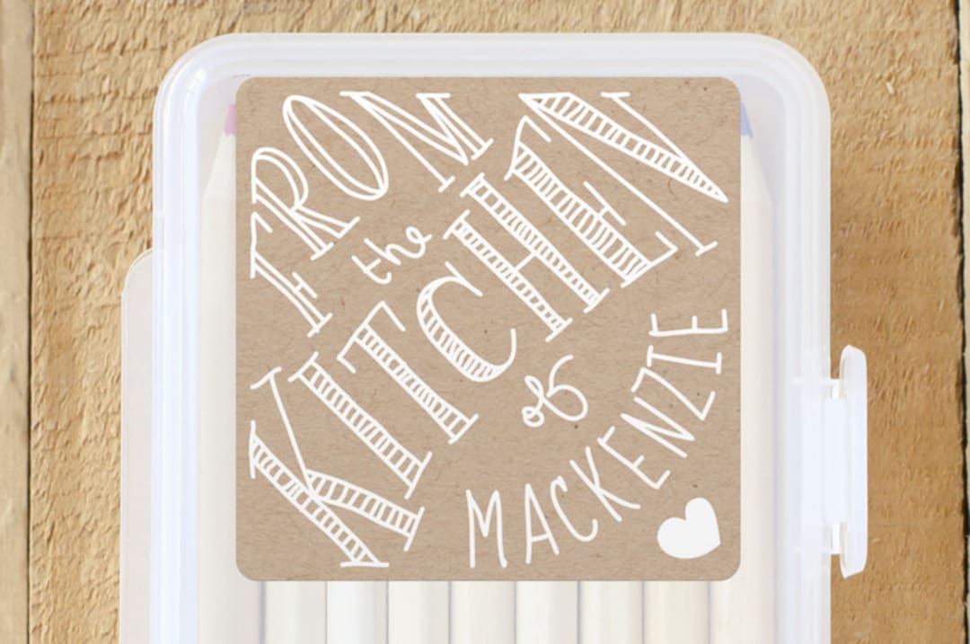 "The Kitchen of Rotated Square" - Custom Stickers in Kraft by Cindy Lackey - Front