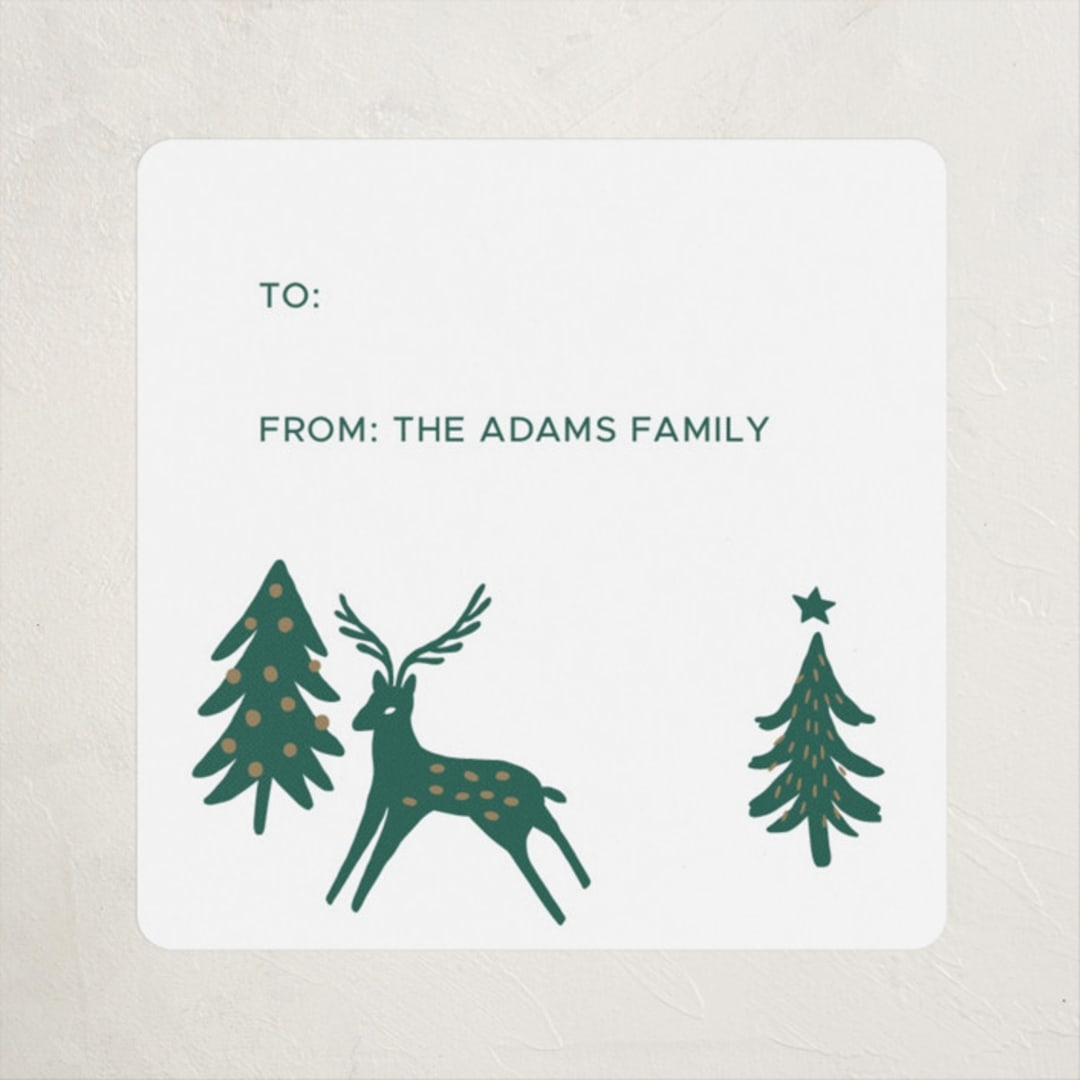 "Holiday Folk Pattern" - Custom Stickers in Spruce by Pace Creative Design Studio - Front