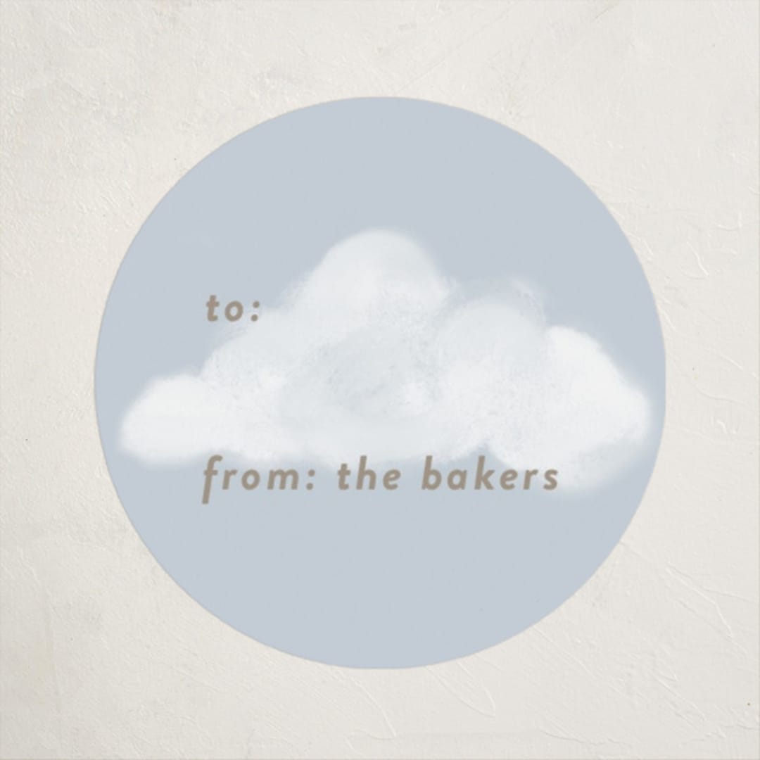 "Starry Lullaby Sky" - Custom Stickers in Sky by Rebecca Durflinger - Front