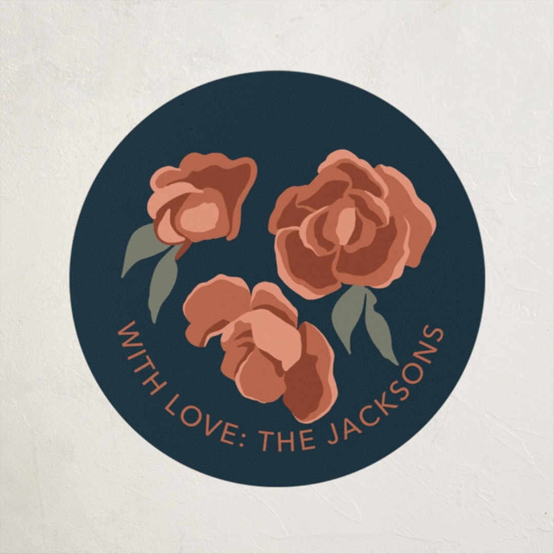 "Navy Wrap" - Custom Stickers in Navy by Aubrey Fairchild - Front