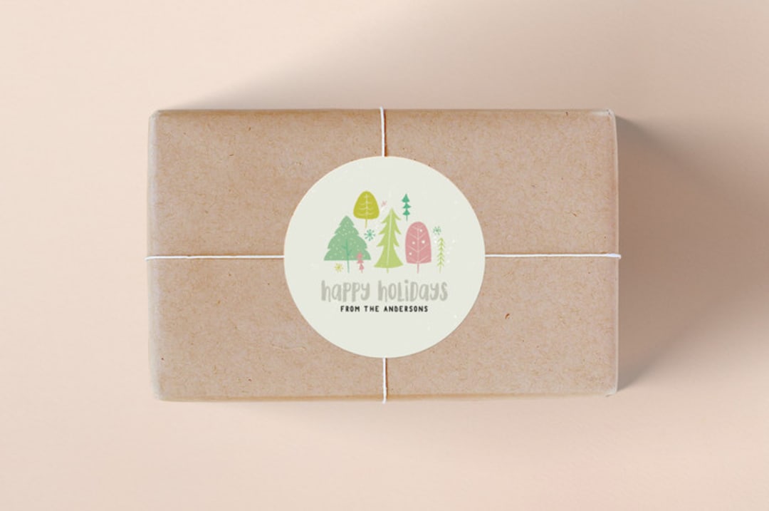 "Festive Forest" - Custom Stickers in Cool Grey by Kiersten Garner - Front