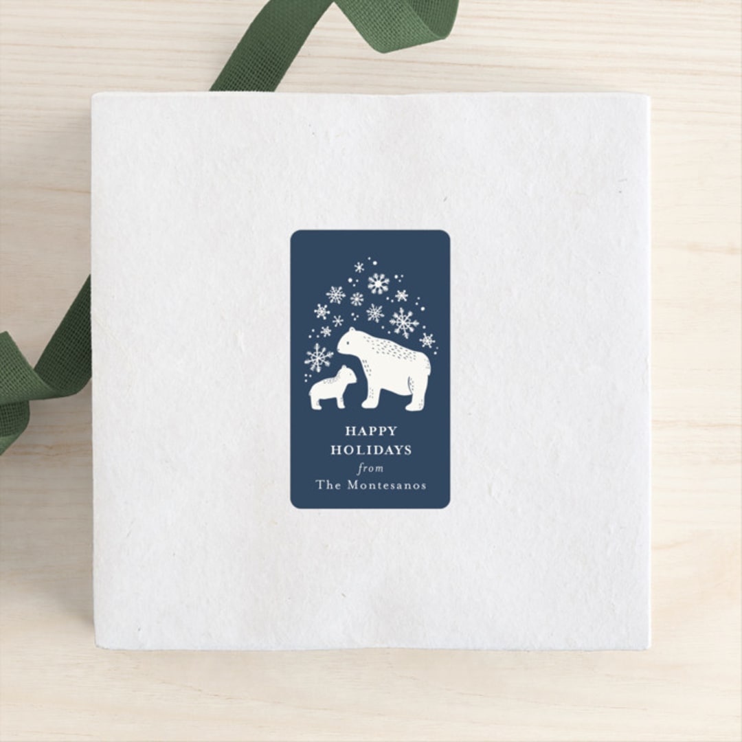 "Winter Woodland" - Custom Stickers in Blue Spruce by Kristen Knechtel - Front