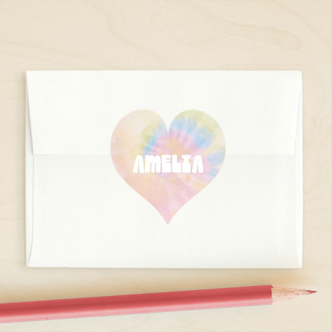 "Peace & Love" - Custom Stickers in Pastel by Jessie Steury - Front