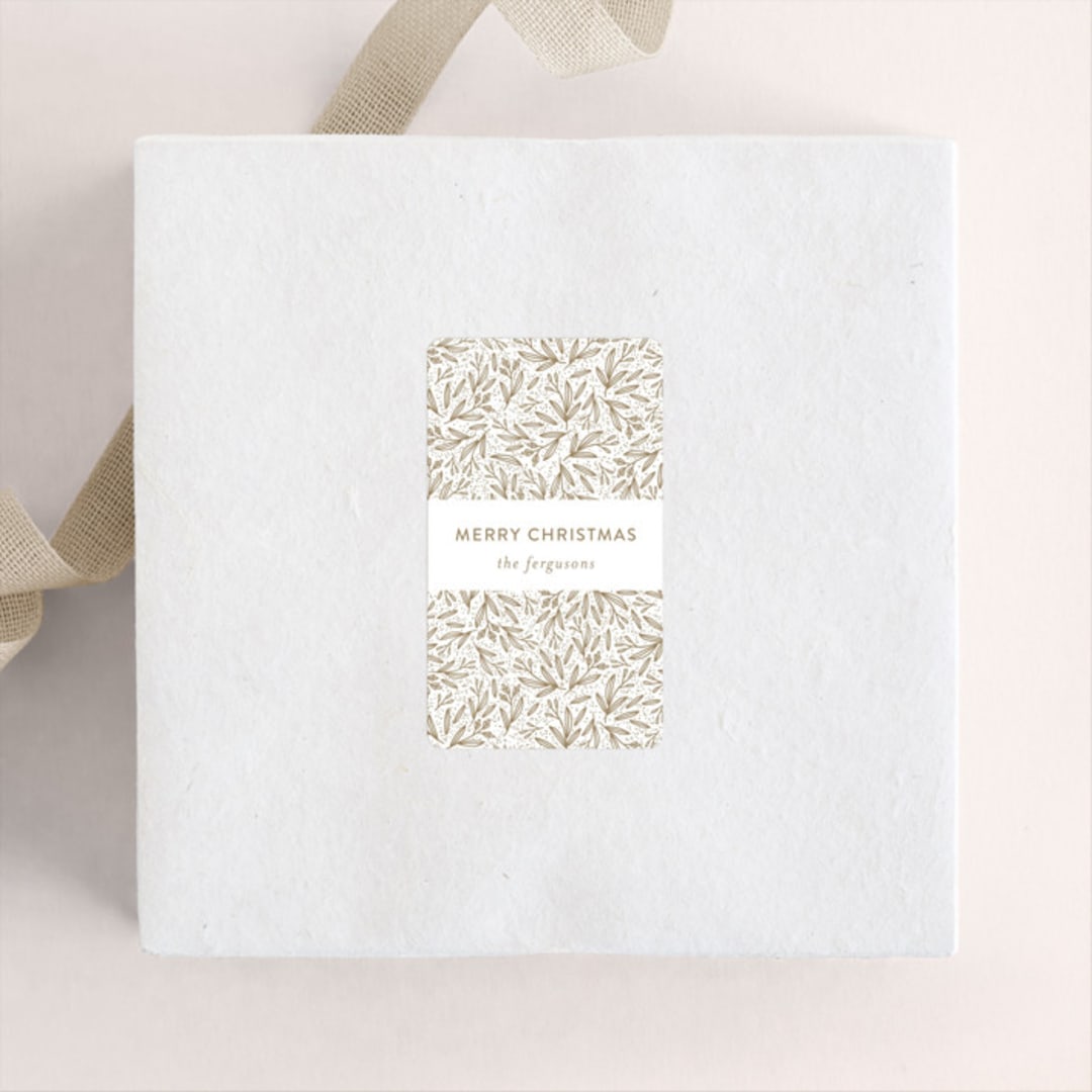 "Winter Sprigs 1" - Custom Stickers in Marshmallow by Iveta Angelova - Front