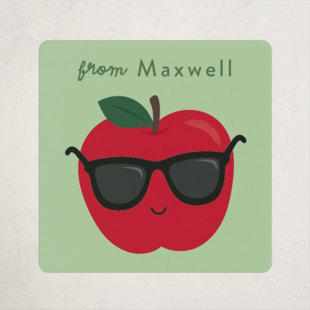 "Awesome Applesauce" - Custom Stickers in Granny Smith by Kacey Kendrick Wagner - Front