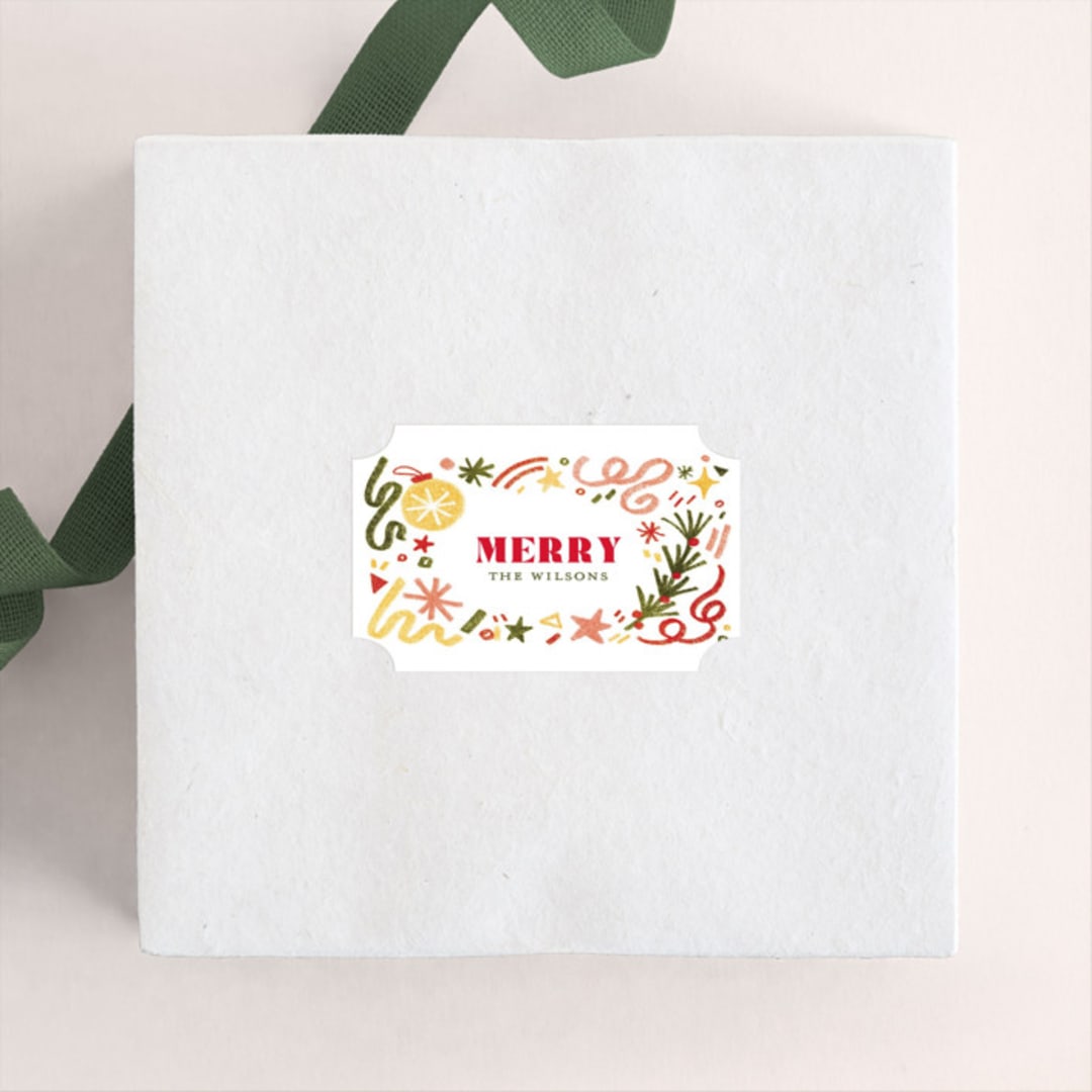"Christmas Confetti" - Custom Stickers in Santa by Vivian Yiwing - Front
