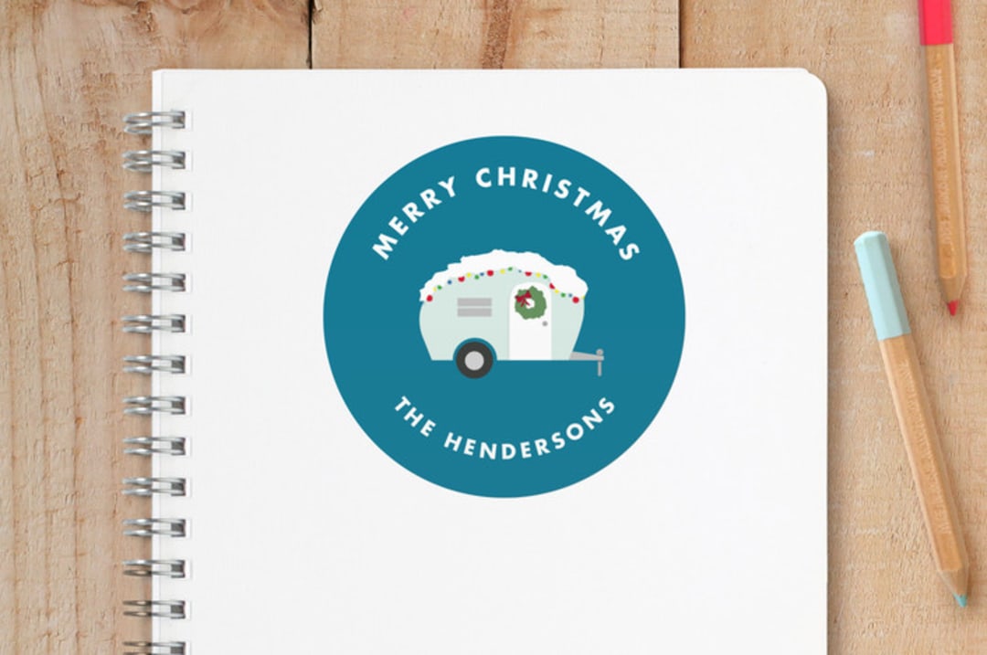"Campy Little Christmas" - Custom Stickers in Ice by Jen Boehler - Front
