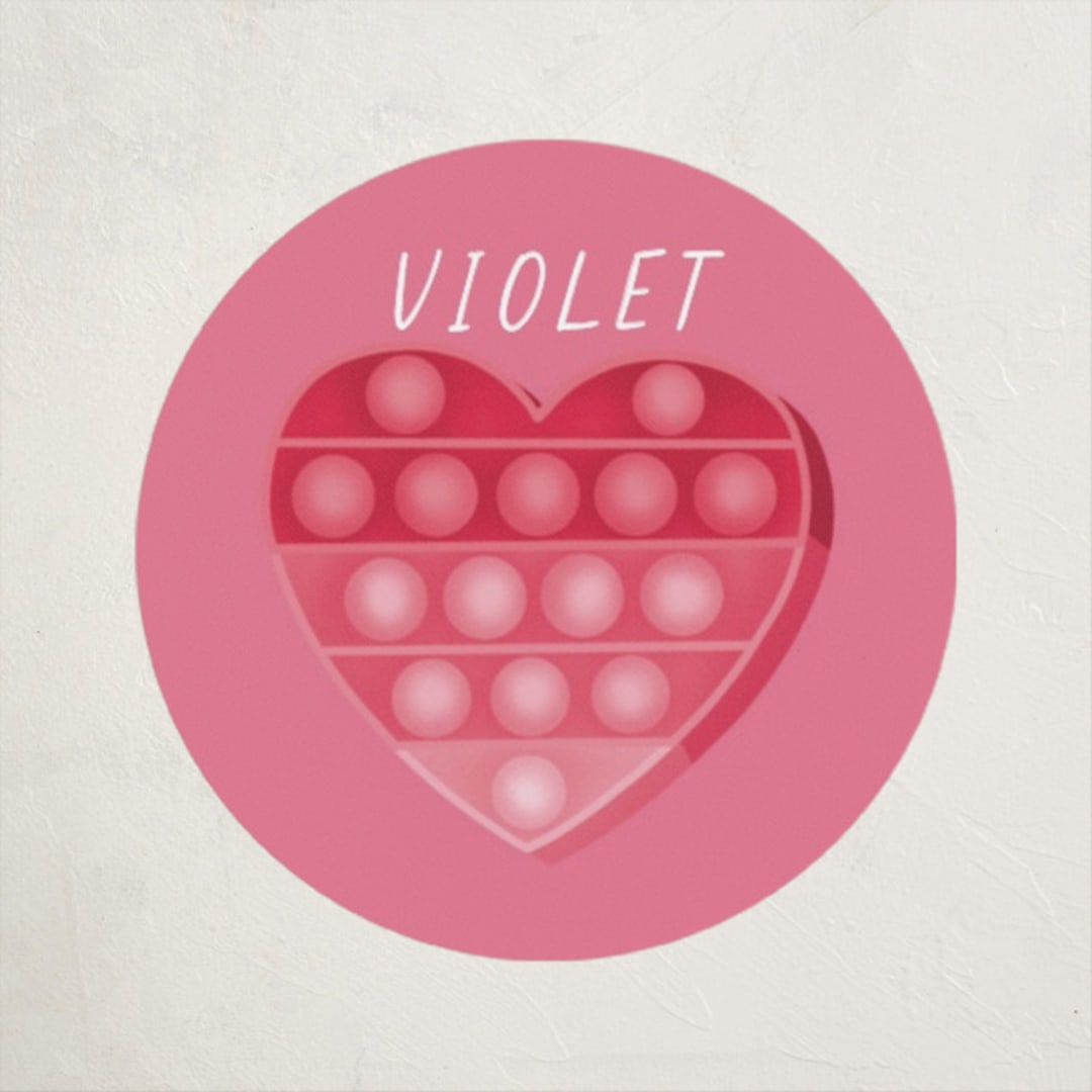 "Poppin' Valentines" - Custom Stickers in Cherry by Jamie Alexander - Front